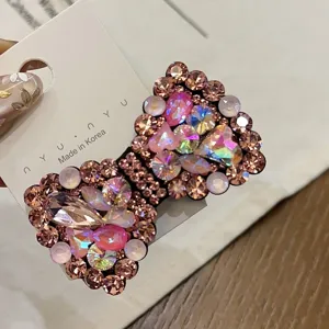Strass strik haarspeld voor vrouwen glinsterende kristallen haarklem elegante haaraccessoires