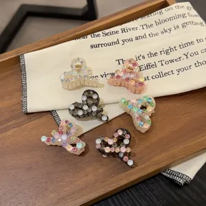 Pequeña pinza para el pelo con estrás cristal accesorios bonitos para estilo elegante