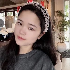Korean style pleated rhinestone vintage headband ruffled sweet hair hoop hair accessory for women