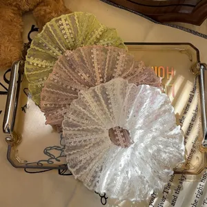 Süße spitzen haargummis set im süßen stil, elegante flauschige haaraccessoires damen.