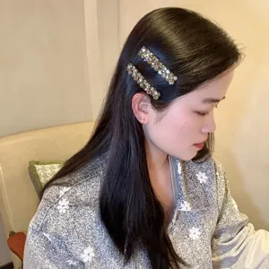 Barrettes à cheveux en strass pour femmes pinces scintillantes élégants accessoires de coiffure