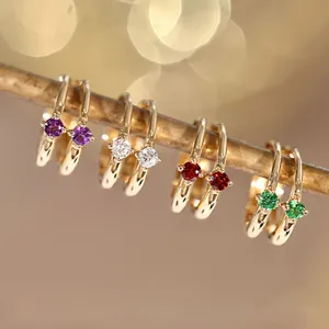 Σκουλαρίκια Ear Cuff από Ασήμι S925 με Ζιρκόνια για Γυναίκες Επίχρυσα 14K Μινιμαλιστικά Κοσμήματα Πολυτελείας