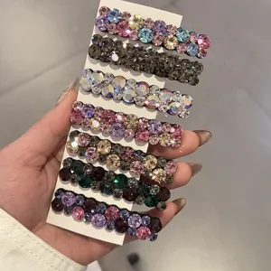 Ensemble de pinces a cheveux en strass colore epingles BB cristal scintillant accessoires