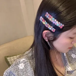 Chic pinces à cheveux en strass coloré pour femmes, pinces à cheveux scintillantes en cristal.