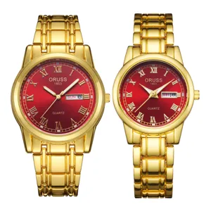 Pärchen Quarz Uhren Set Analog Wasserdicht Römische Ziffern Rundes Zifferblatt Legierung Metall Armband Business Casual Mode Armbanduhren Für Männer Frauen Geschenk