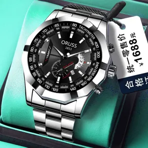 Montre quartz homme bracelet metal style design luxe affaires decontractee etanche horloge.