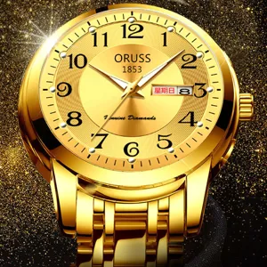 Orologio da Uomo Quarzo Casual Cassa in Lega Cinturino Acciaio Inossidabile Luminoso Impermeabile Calendario Grande Quadrante Rotondo Orologio da Polso