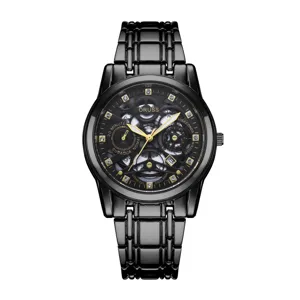 ORUSS Orologio Meccanico Automatico Uomo Quadrante Scheletrato Acciaio Inossidabile