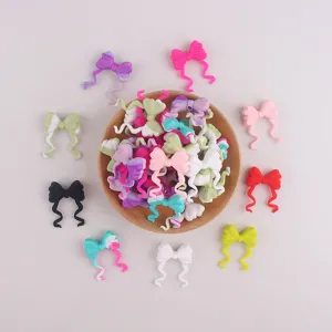 Kleurrijke siliconen strik kralen DIY sieraden accessoires losse kralen voor handwerk.