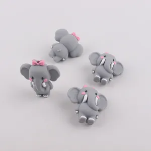 Perles en silicone éléphant mignon pour la fabrication de bijoux DIY, stylos et accessoires.