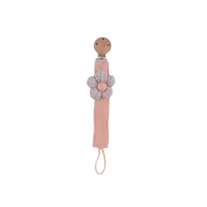 Cute floral baby pacifier clip anti-drop strap fabric toy accessory for infant babies