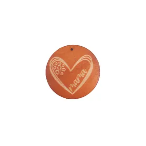 Hölzerner Mama Herz Anhänger Charms für Muttertag DIY handgemachte Armband Schmuckherstellung