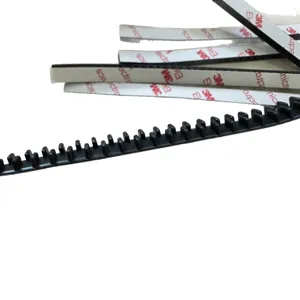 Schwarzer Silikon Haarreif Anti-Rutsch-Streifen mit Zähnen und 3M Kleberückseite 0.8.