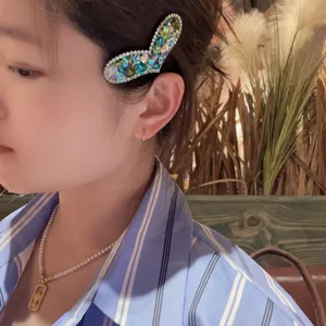 Barrette a Cheveux Strass Brillante Pince Cristal Papillon Elegant Femme et Fille