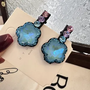 Jolies pinces à cheveux strass étoile style coréen frange latérale élégantes pinces fleurs