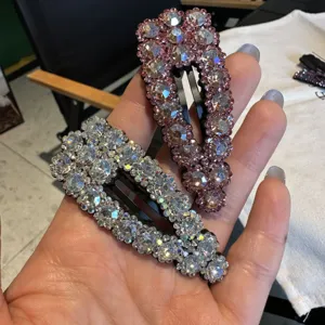 Mollette per capelli con strass scintillanti fermagli eleganti accessori capelli cristallo