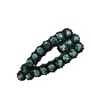 Fermaglio per capelli con strass lucidi per donna, elegante forcina per acconciatura.