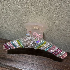 Bunte strass haarspange große haarklammer elegante haarschmuck glänzende hai clip damen
