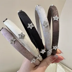 Strass Stern Satin Haarreifen Neu Chinesischen Stil Elegante Haarbänder für Damen Neu