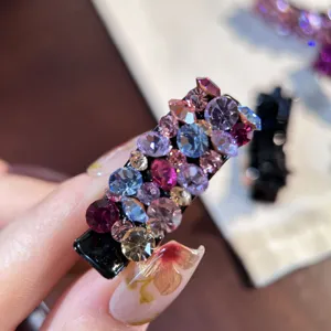 Pince a cheveux strass style coreen mignon barrette bec de canard pour frange et petits cheveux