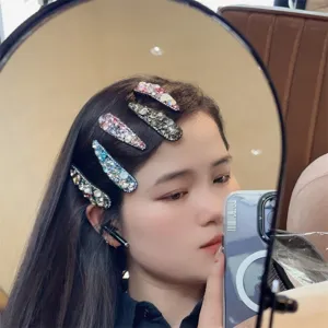 Belles pinces a cheveux goutte strass epingles cristal scintillantes accessoires femme