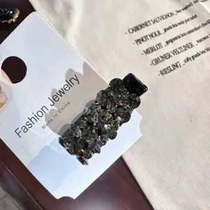 Pince à cheveux bec de canard en strass étincelant barrette latérale chic accessoire élégant