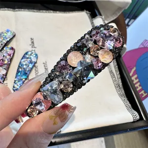 Magnifique pince à cheveux en strass cristal brillant barrette latérale élégante femme