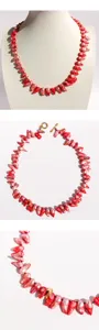 collier perles baroques naturelles irrégulières rétro original noué main fermoir OT