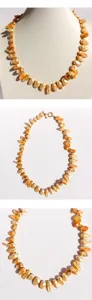 Collier de perles baroques fait main avec fermoir OT en métal, bijoux vintage colorés.