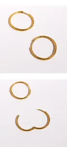 Orecchini a cerchio martellati oro dettaglio, orecchini cerchio geometrici minimalisti donna chic