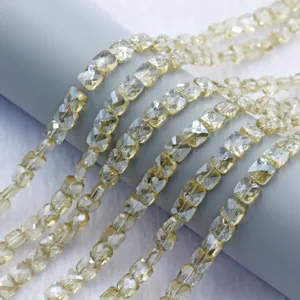 6mm kristal glas plat vierkant gefacetteerd DIY handgemaakte kralen sieraden accessoires detail