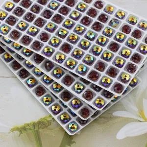 8mm πολυεδρικές κρύσταλλινες χάντρες σε θήκες, ιδανικές για βραχιόλια και κολιέ DIY.