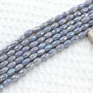 Πολύπλευρες χάντρες τυμπάνου 6x10mm χρώμα ντοπαμίνης DIY αξεσουάρ για κολιέ και βραχιόλια
