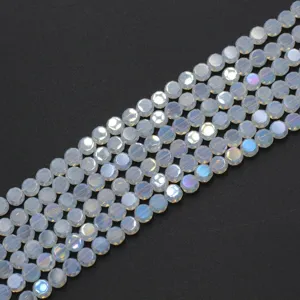 Stroggyles khantres apo krystallo 4mm galvanize se makaron khromata gia cheiropoihta kosmimata