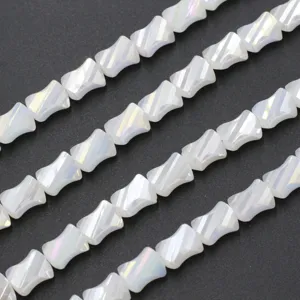 8x11mm Γυάλινες Χάντρες Στριφτές Ιριδίζουσες DIY Κατασκευή Κοσμημάτων Βραχιόλια Κολιέ