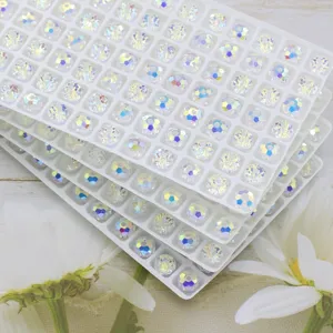 8mm πολυεδρικές κρύσταλλινες χάντρες άβακα AB χρώμα επίπεδος τροχός DIY αξεσουάρ κοσμημάτων