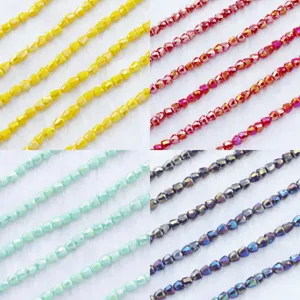 Gefacetteerd Kunstkristal Losse Kralen Klokvormig Verguld AB Kleureffect Kristallen Kralen Voor DIY Handgemaakte Oorbel Armband Ketting Knutselaccessoires Sieraden Maken