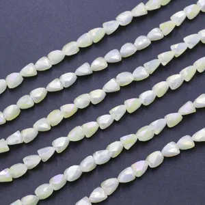 6x8mm κρυσταλλικές χάντρες ρυζιού από γυαλί για χειροποίητα DIY βραχιόλια κολιέ λεπτομέρειες.