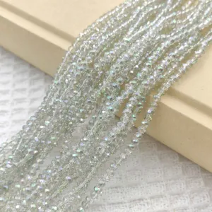 3mm iriserende gefaseerde kristal kralen strengen voor diy armband ketting sieraden maken