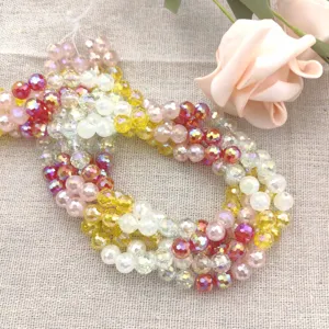 8mm multi-snede gefacetteerde kristal glas kralen kleurrijke DIY sieraden accessoires