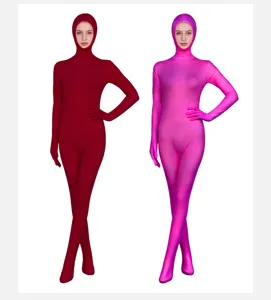 Γυναικεία ολόσωμη ελαστική στολή zentai ανοιχτό πρόσωπο spandex στενό πάρτι κοστούμι