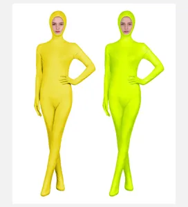 Ολόσωμη φόρμα spandex zentai ανοιχτό πρόσωπο κορμάκι ελαστικό κοστούμι θεατρικής παράστασης.