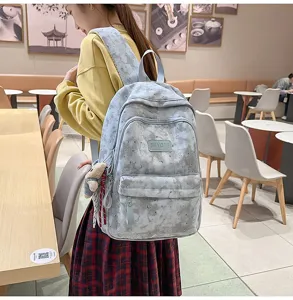 Zaino stellato carino leggero grande capacità doppia spalla borsa per ragazze scuola
