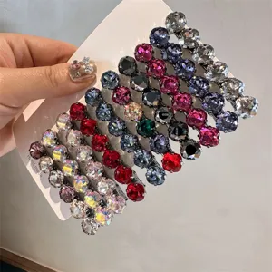 Koreaanse strass luxe haarspeld, sprankelende kristallen eendebek clip voor schattige pony.