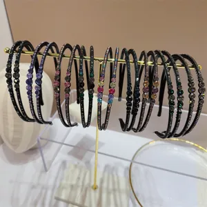 Chique strass dubbelstreng haarbanden sprankelende kristallen hoofddeksel elegante haaraccess