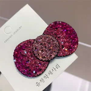 Brillante pinza para el pelo con diamantes de imitación, elegante pasador de cristal, accesorio chic.