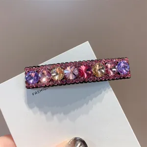 Kleurrijke strass BB haarspeld glinsterende kristallen zijclip voor dames mode accessoire
