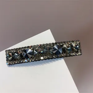 Glanzende strass haarklem voor vrouwen, luxe kristallen zijklem voor dagelijkse haarstyling.