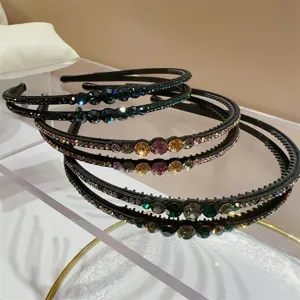 Elegante dubbele strass haarband fonkelende kristallen haartoepassing voor vrouwen dagelijks