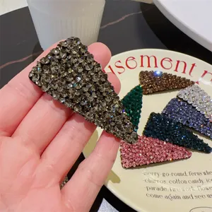 Pince cheveux triangle en strass scintillants cristal frange pince laterale elegante accessoires cheveux